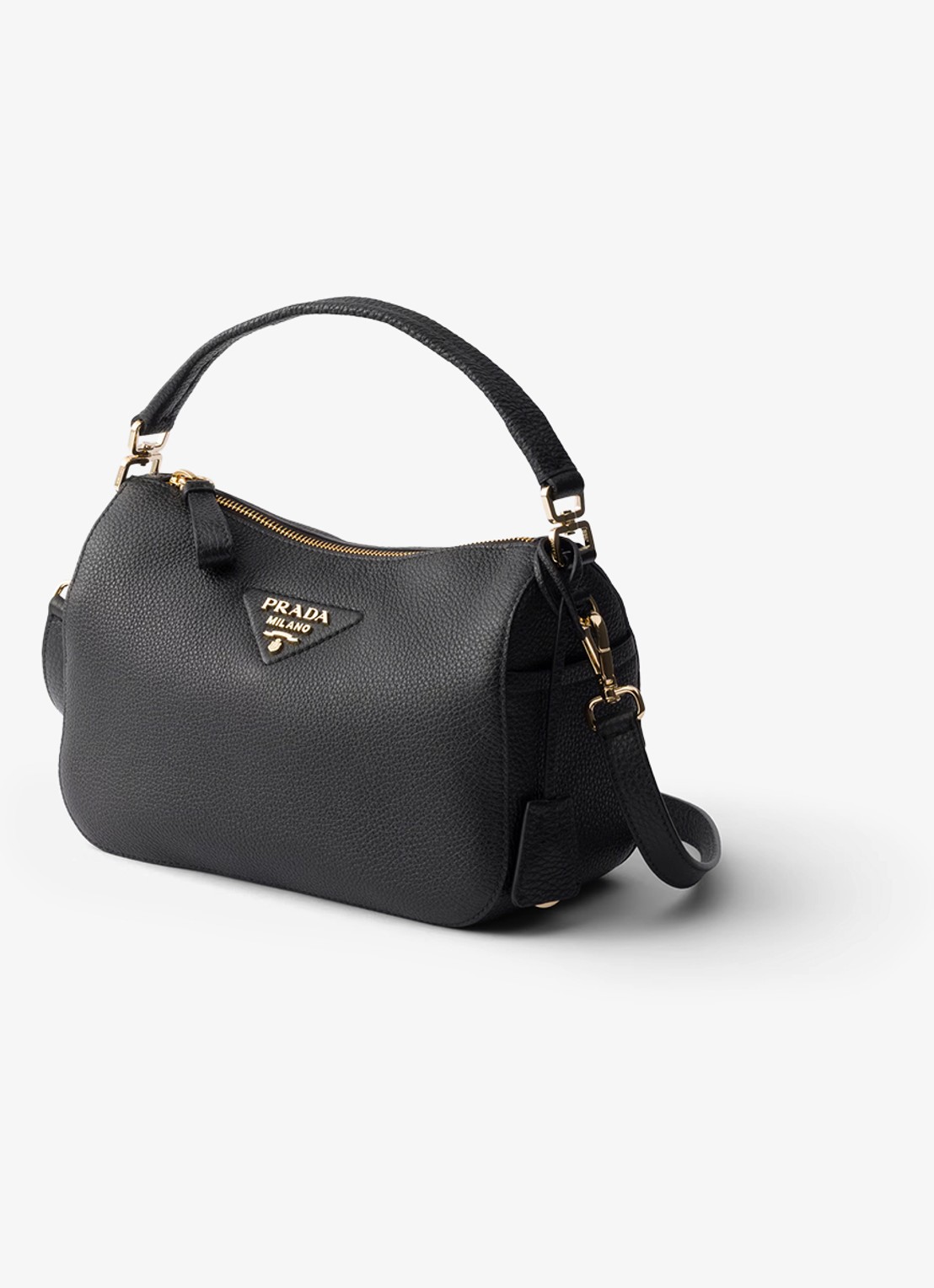 Prada Small handtas van kalfsleer - voorkant 3 zwart