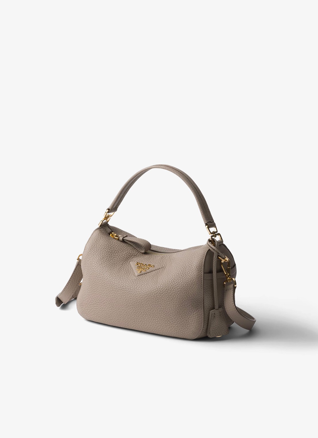 Prada Small handtas van kalfsleer - voorkant 2 taupe
