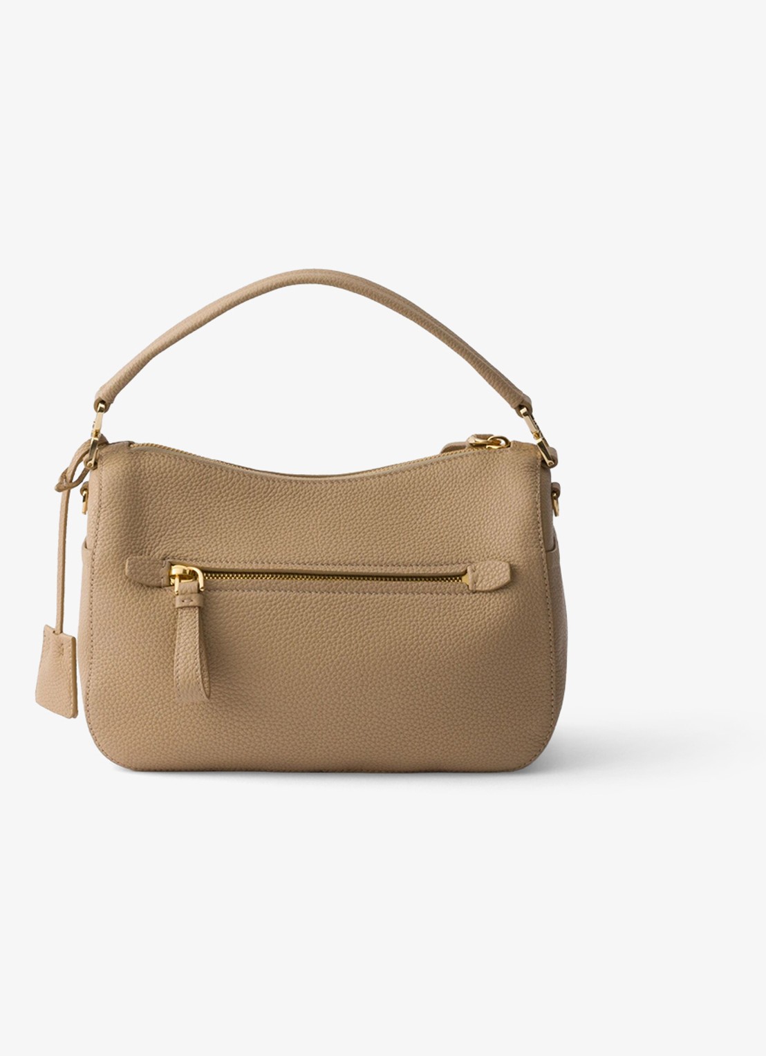 Prada Small handtas van kalfsleer - achterkant beige