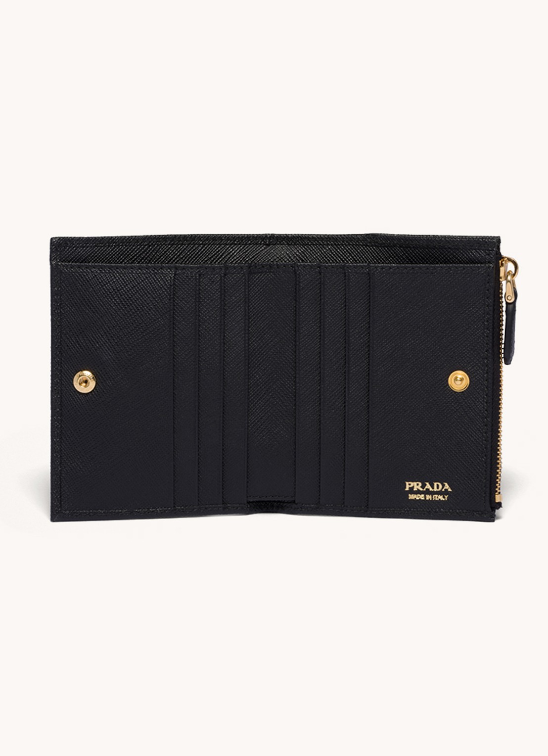 Prada Small portemonnee van kalfsleer - detail 3 diepzwart