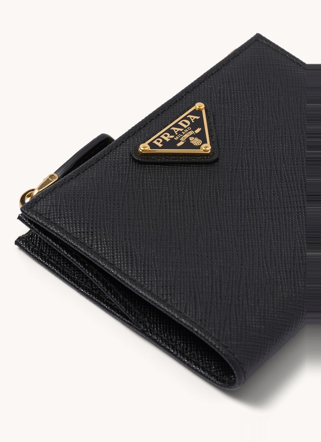 Prada Small portemonnee van kalfsleer - detail 4 diepzwart