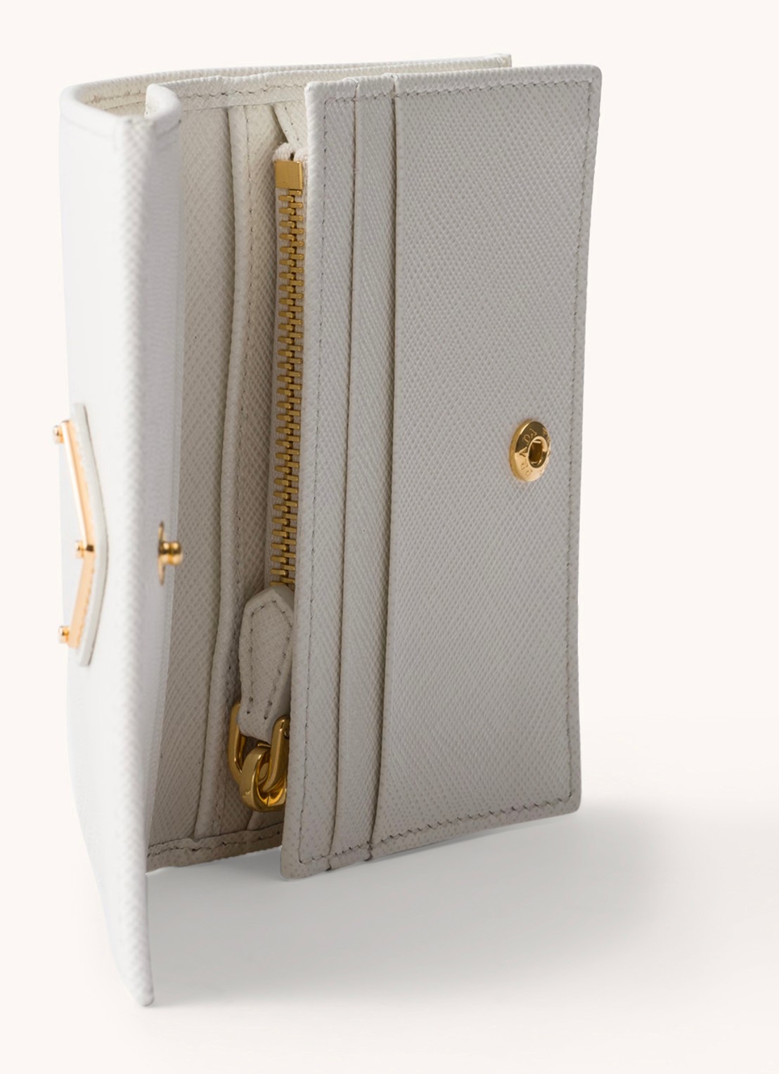 Prada Small portemonnee van kalfsleer - detail 4 wit