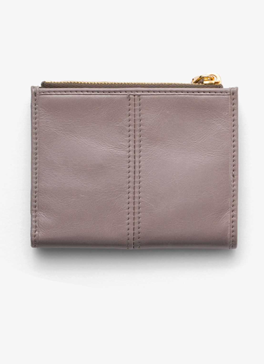Prada Small portemonnee van kalfsleer - achterkant 2 taupe