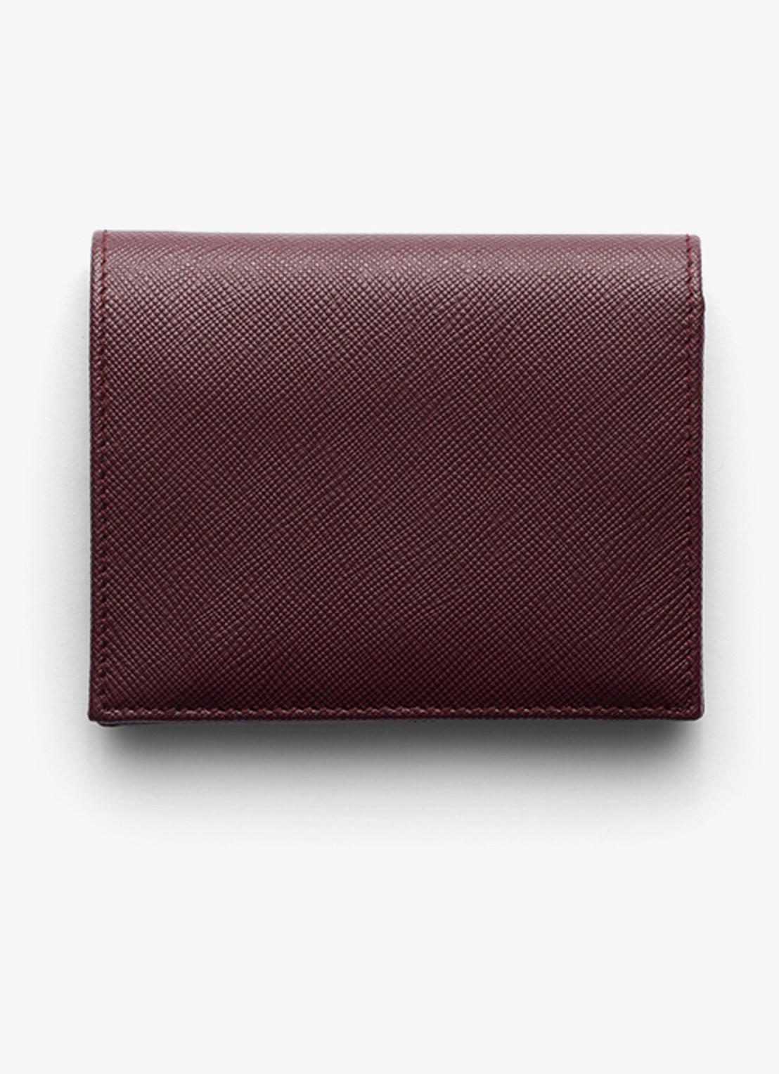 Prada Small portemonnee van kalfsleer  - achterkant bordeauxrood