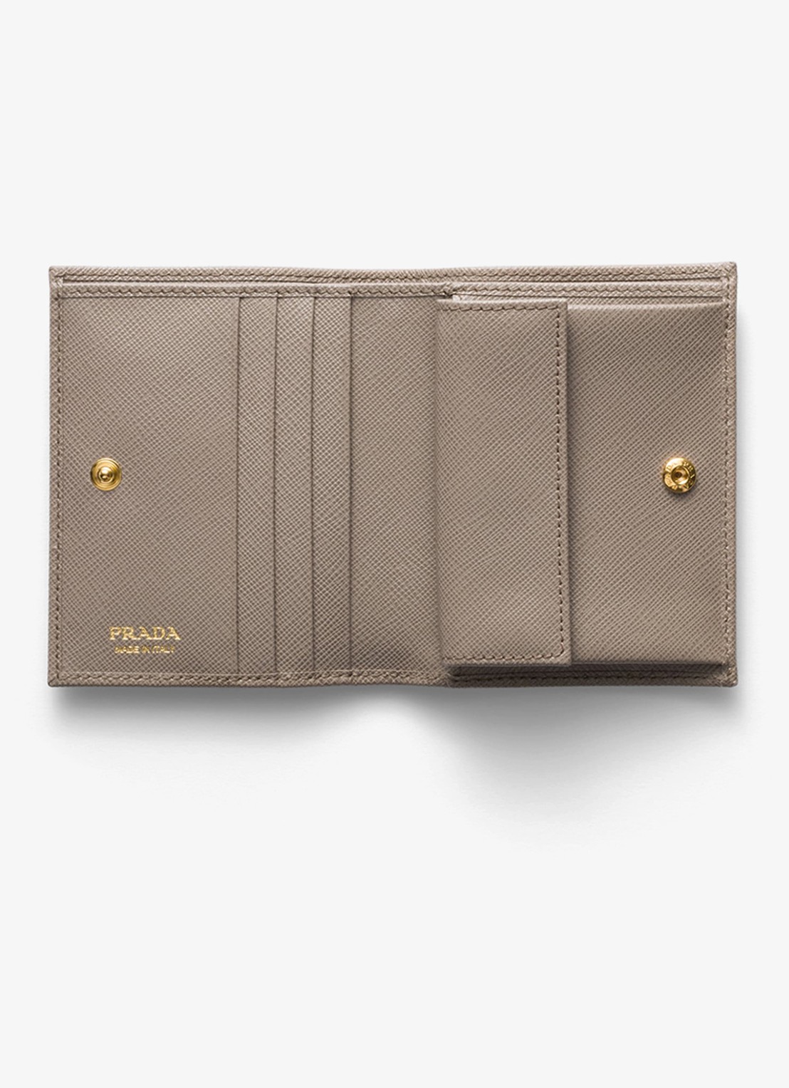 Prada Small portemonnee van kalfsleer  - voorkant 3 zand