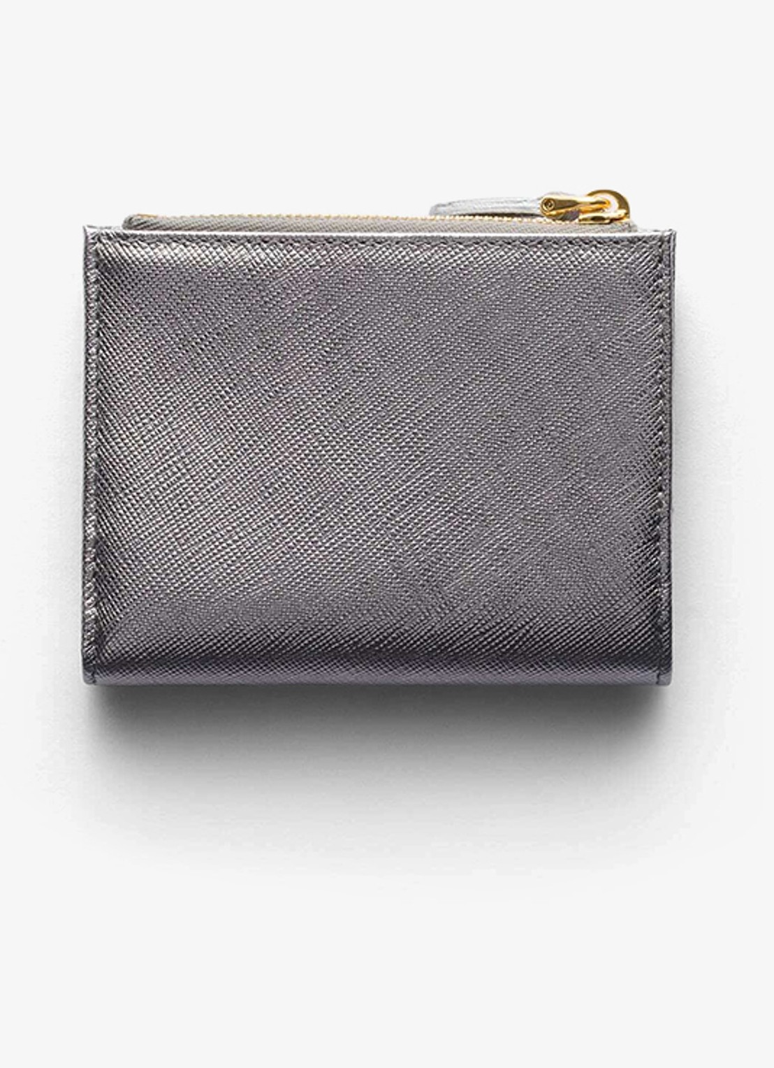 Prada Small portemonnee van kalfsleer - achterkant 4 zilver
