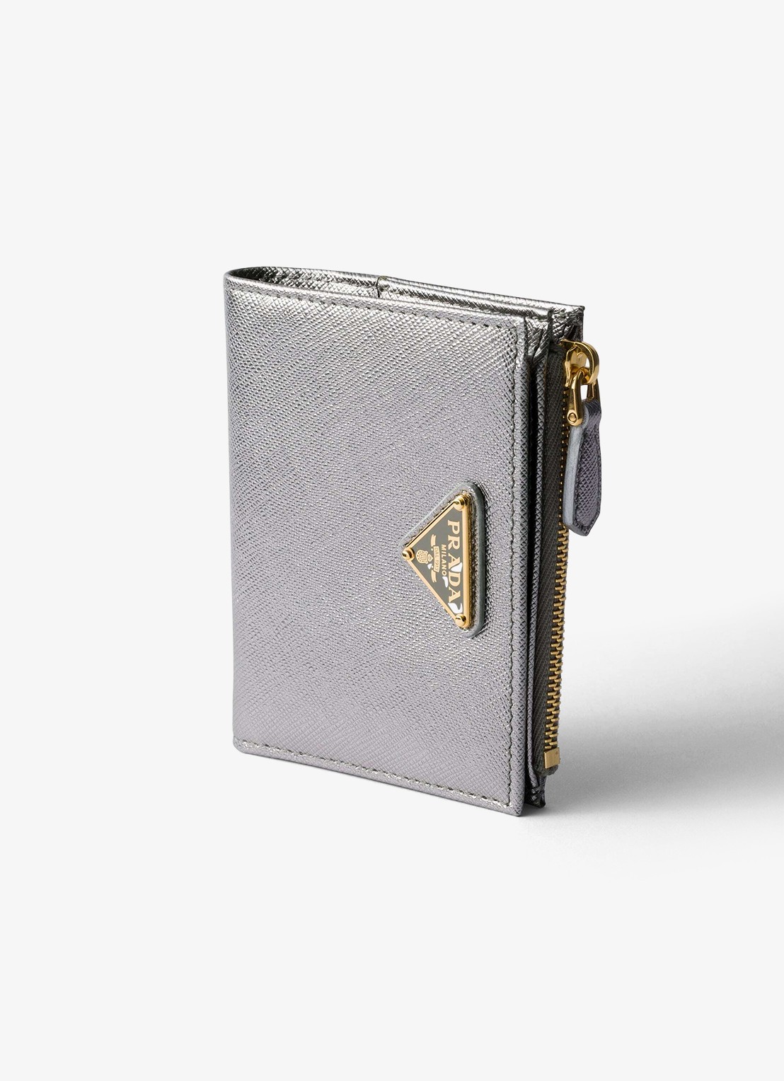 Prada Small portemonnee van kalfsleer - detail 3 zilver