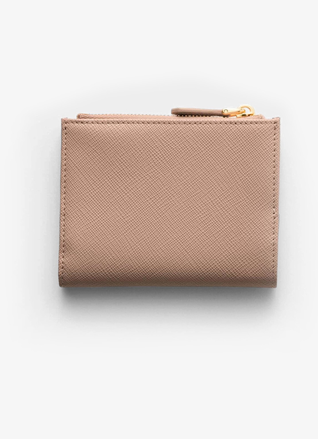 Prada Small portemonnee van kalfsleer - achterkant 4 beige