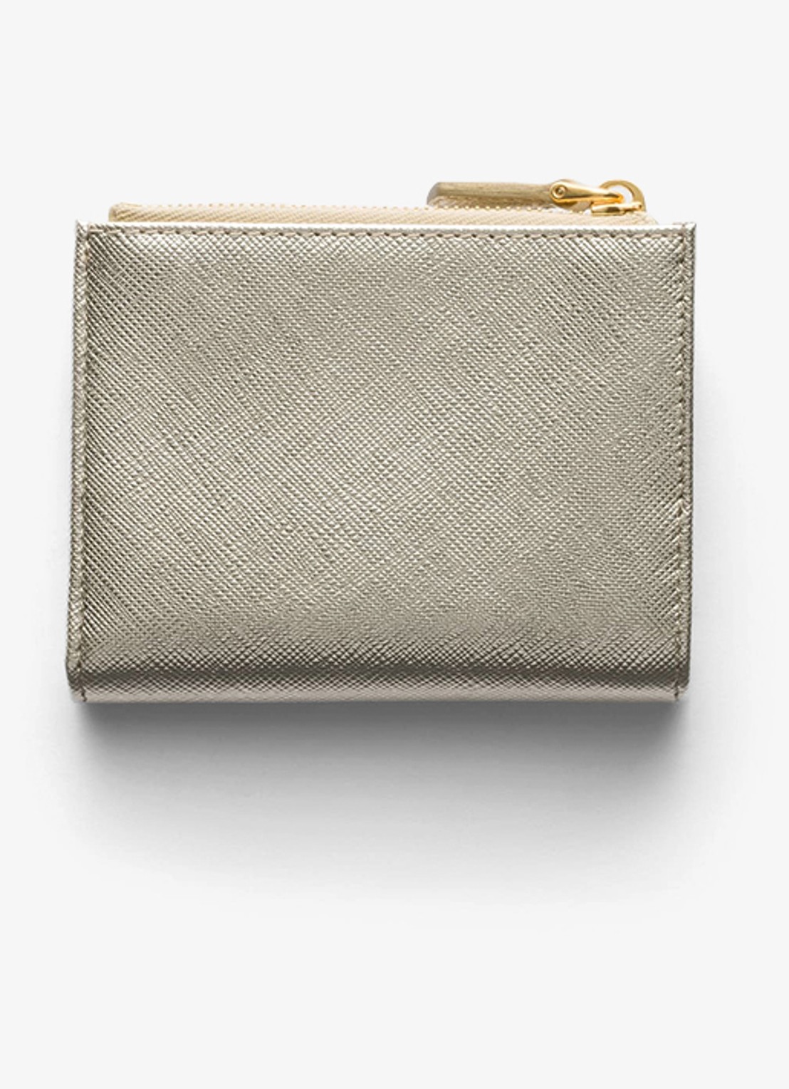 Prada Small portemonnee van kalfsleer - achterkant 4 goud