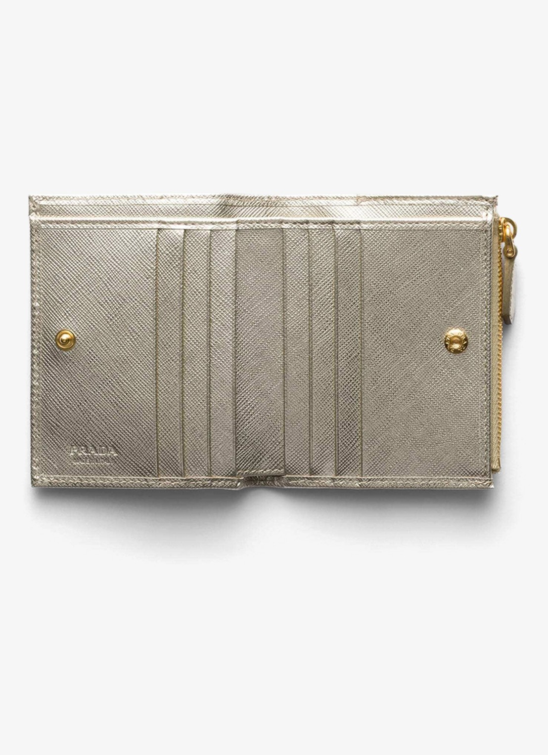 Prada Small portemonnee van kalfsleer - voorkant 3 goud