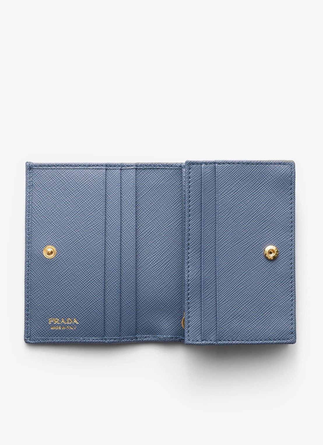 Prada Small portemonnee van kalfsleer - voorkant 4 blauw