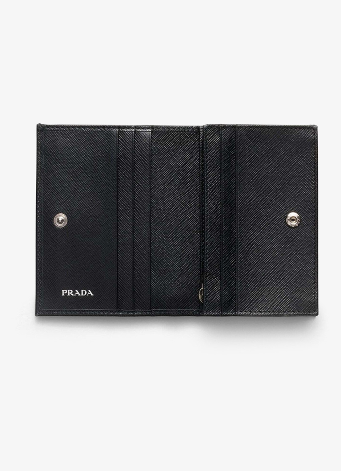 Prada Small portemonnee van kalfsleer - voorkant 6 zwart
