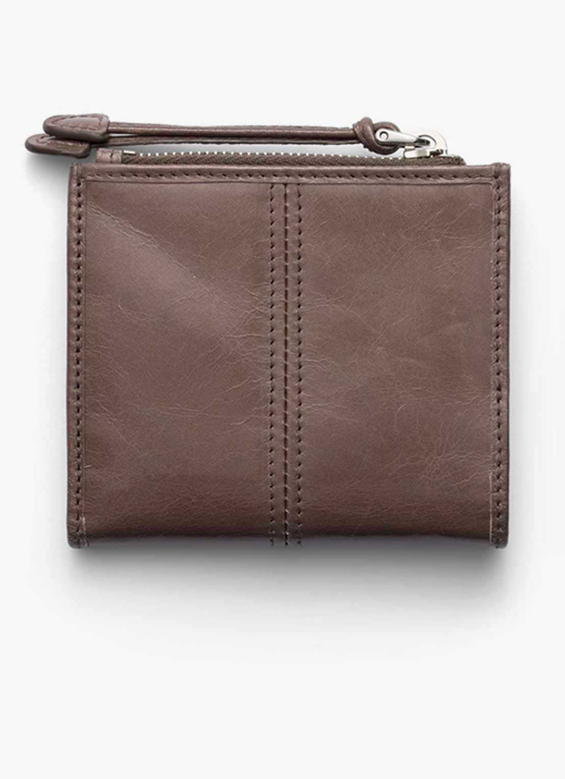 Prada Small portemonnee van kalfsleer - achterkant 3 taupe