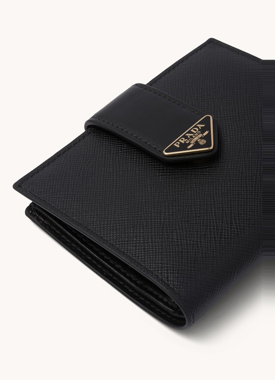 Prada Small portemonnee van leer - detail 5 zwart