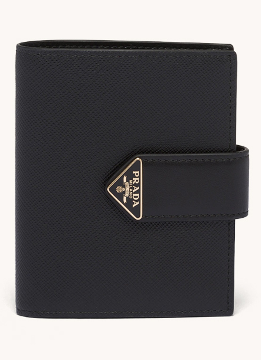 Prada Small portemonnee van leer - voorkant 2 zwart