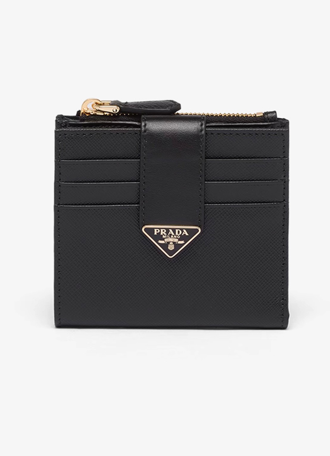 Prada Small portemonnee van leer - voorkant 4 zwart