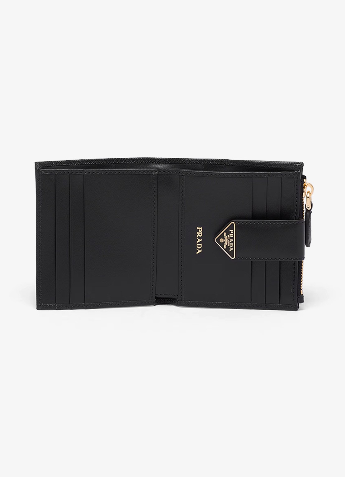 Prada Small portemonnee van leer - voorkant 5 zwart