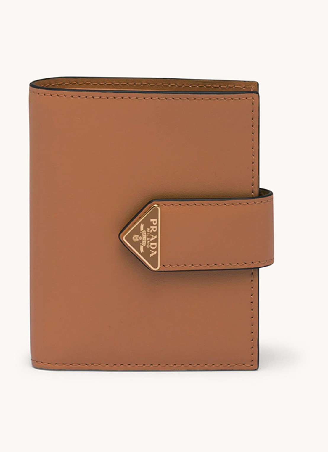 Prada Small portemonnee van leer - voorkant 2 roestbruin