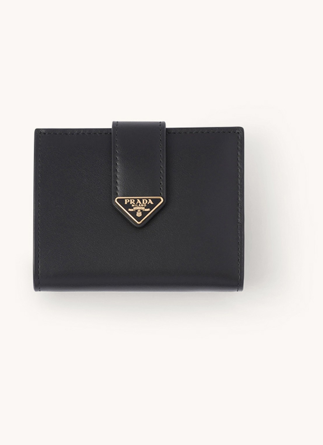 Prada Small portemonnee van leer - voorkant zwart