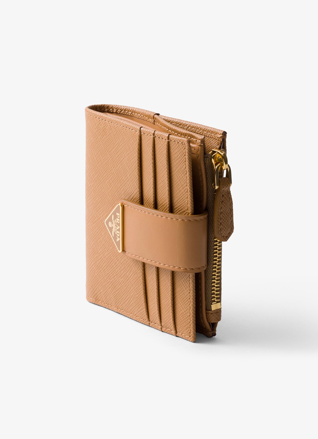 Prada Small portemonnee van leer - detail 3 camel