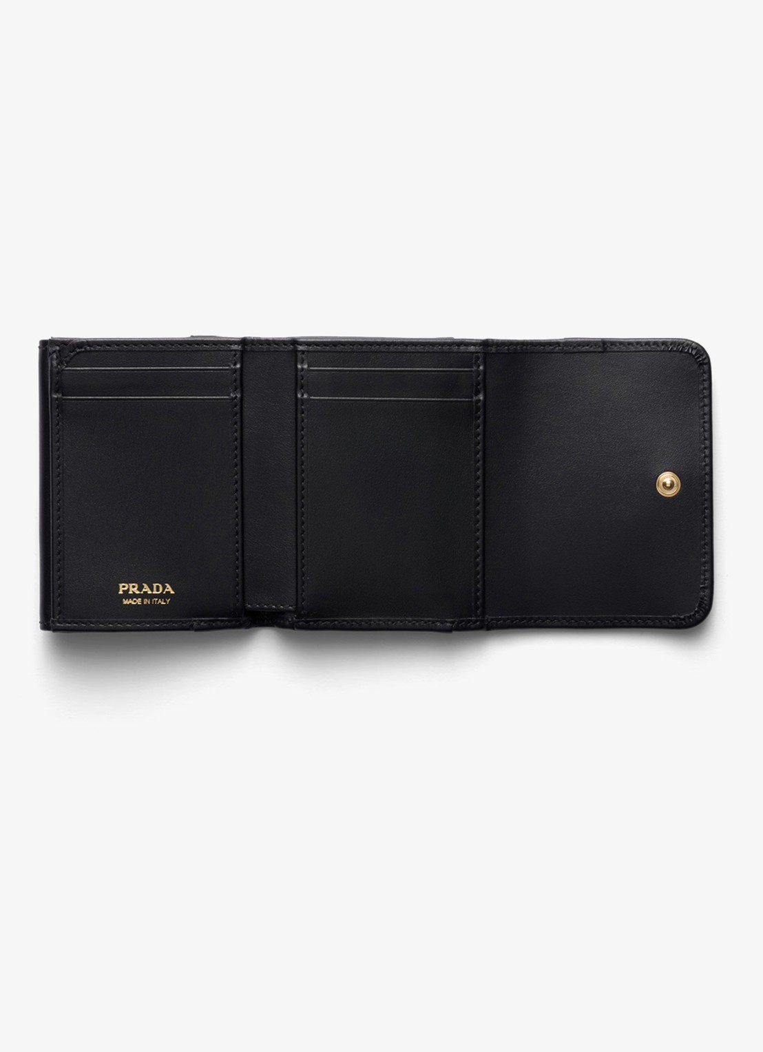 Prada Small portemonnee van leer - voorkant 4 zwart