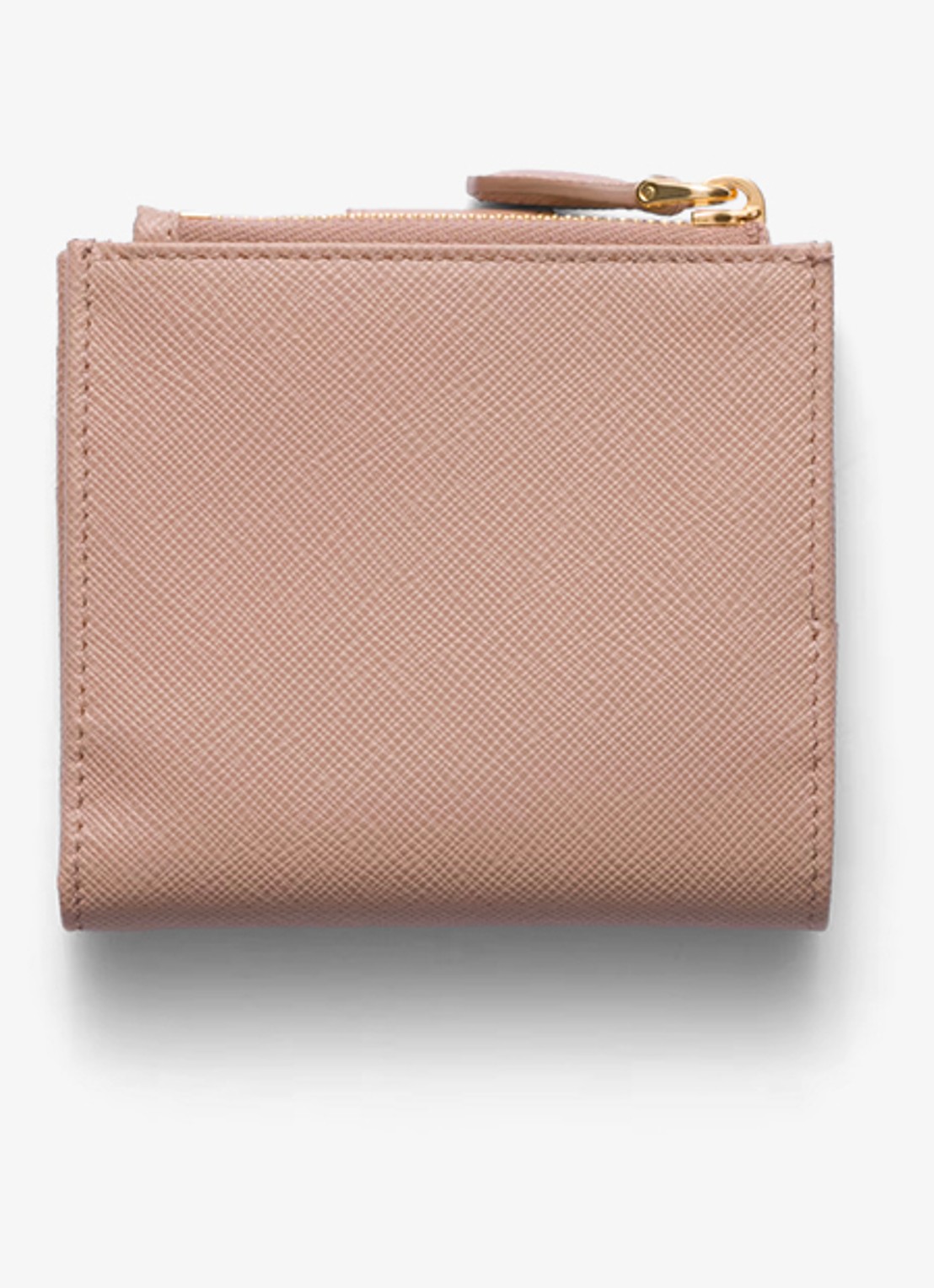 Prada Small portemonnee van leer - achterkant 3 beige