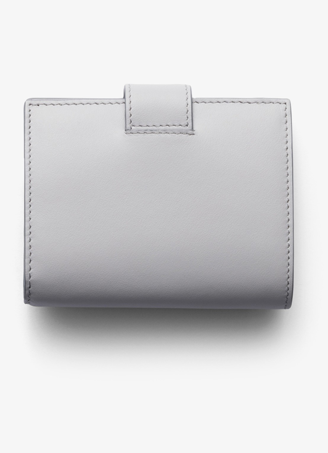Prada Small portemonnee van leer - achterkant 4 lichtgrijs