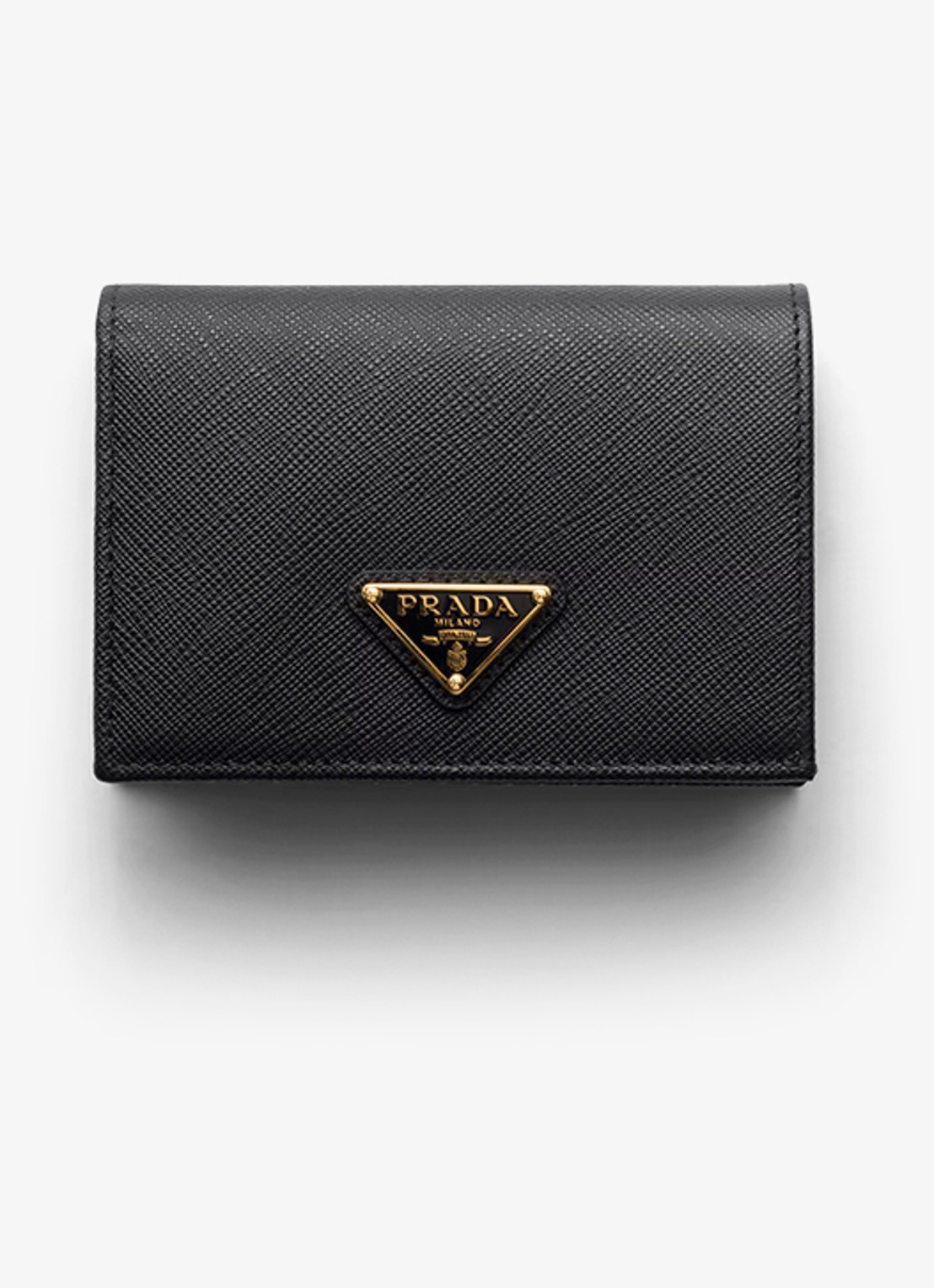 Prada Small portemonnee van leer - voorkant 2 zwart
