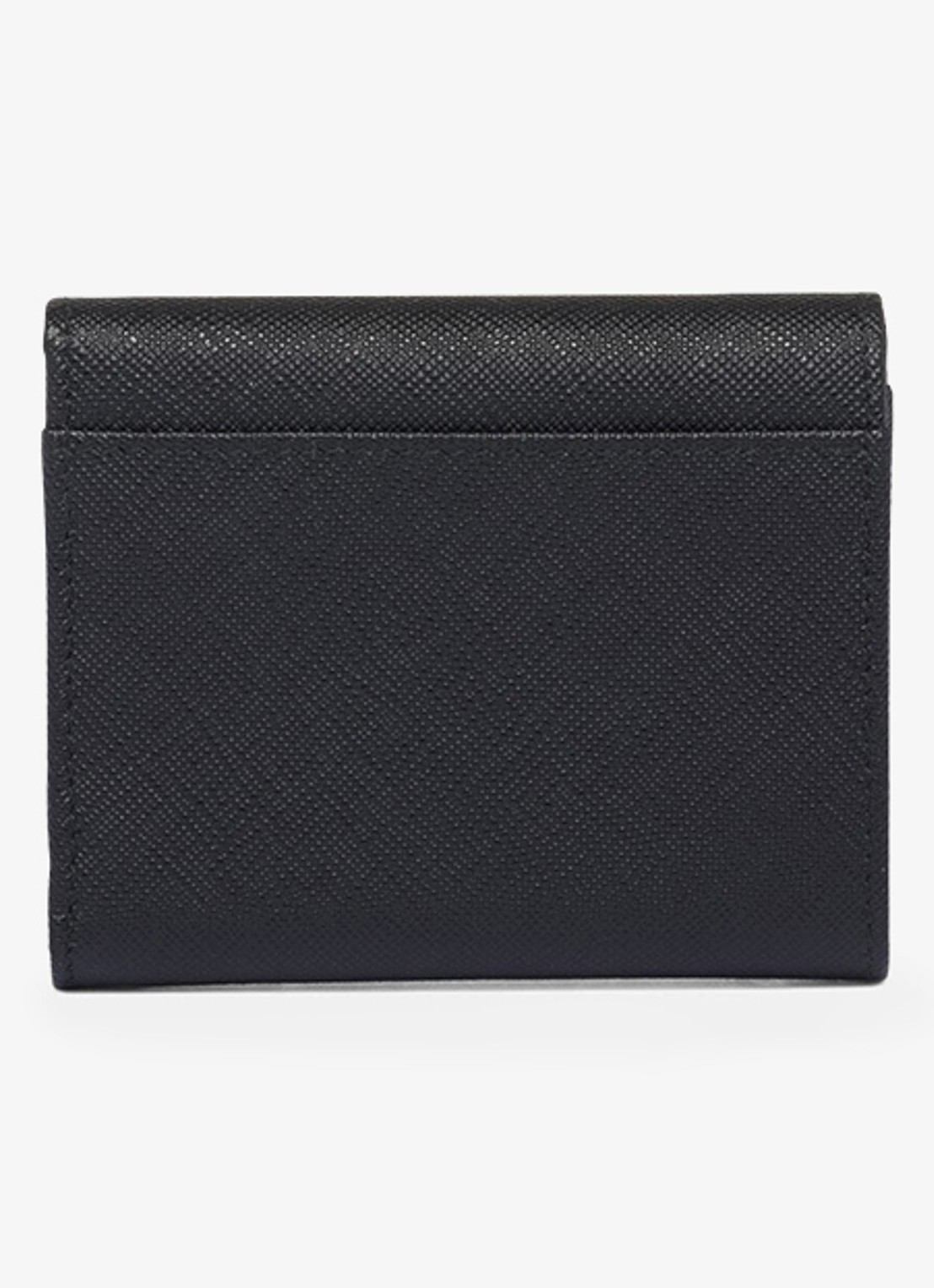 Prada Small portemonnee van leer - achterkant 6 diepzwart