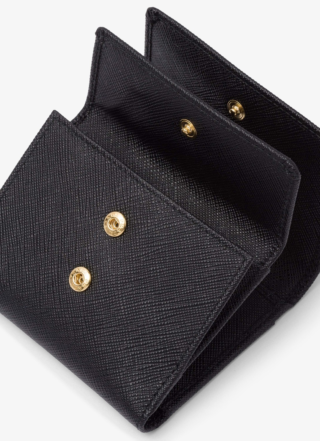 Prada Small portemonnee van leer - detail 4 diepzwart