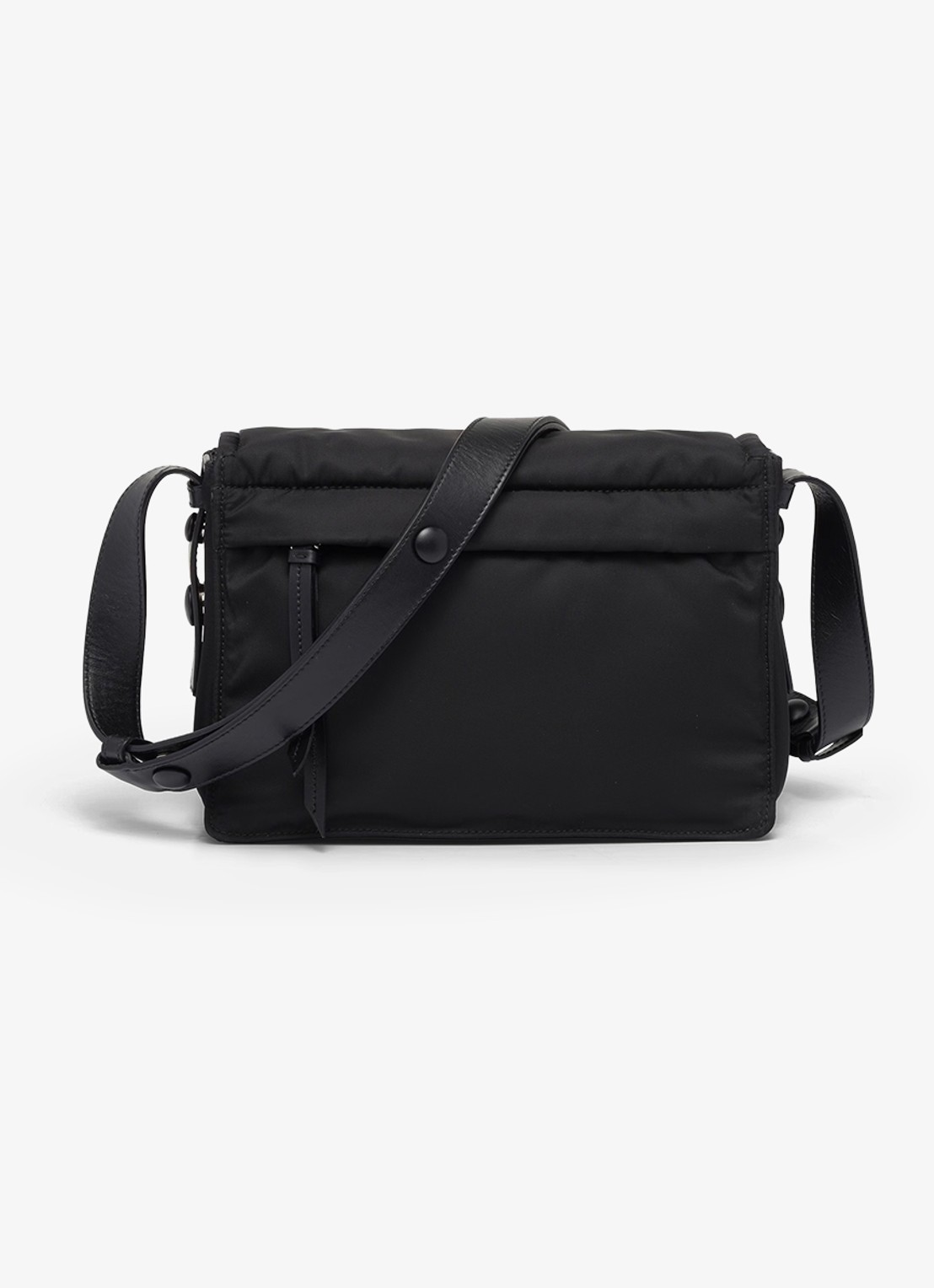 Prada Small Re-Nylon gewatteerde schoudertas met leren details - achterkant 7 zwart