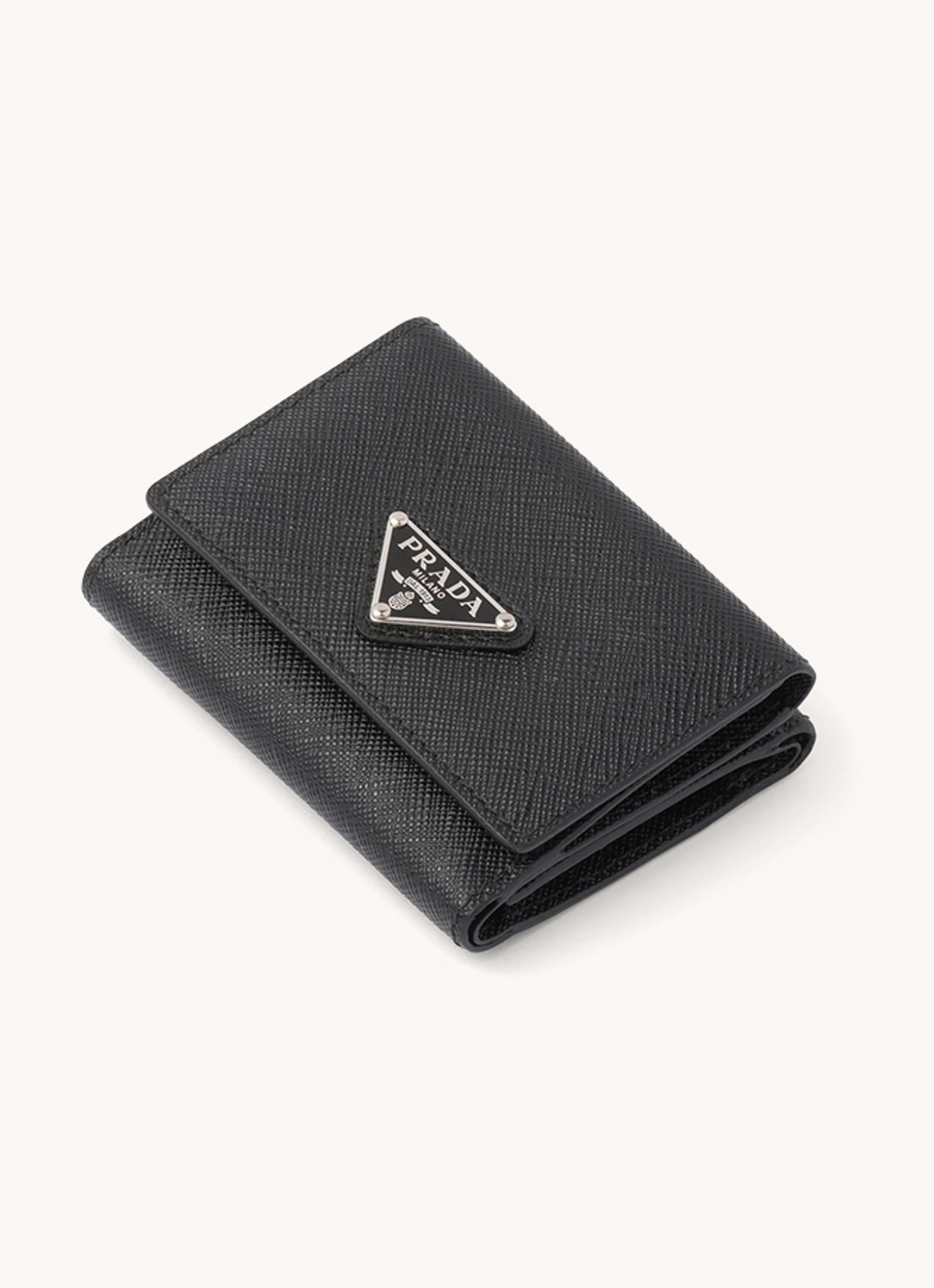 Prada Small Saffiano leather wallet - voorkant 2 zwart