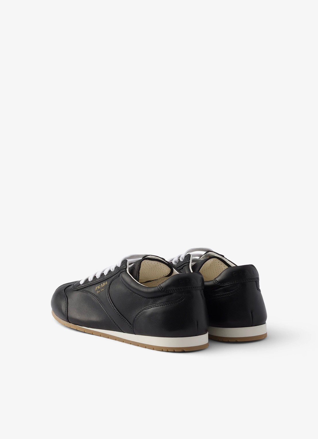 Prada Sneaker van leer - achterkant 3 zwart