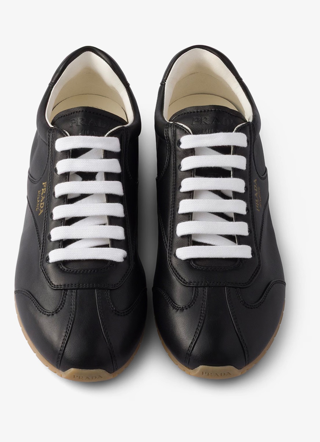 Prada Sneaker van leer - detail 4 zwart