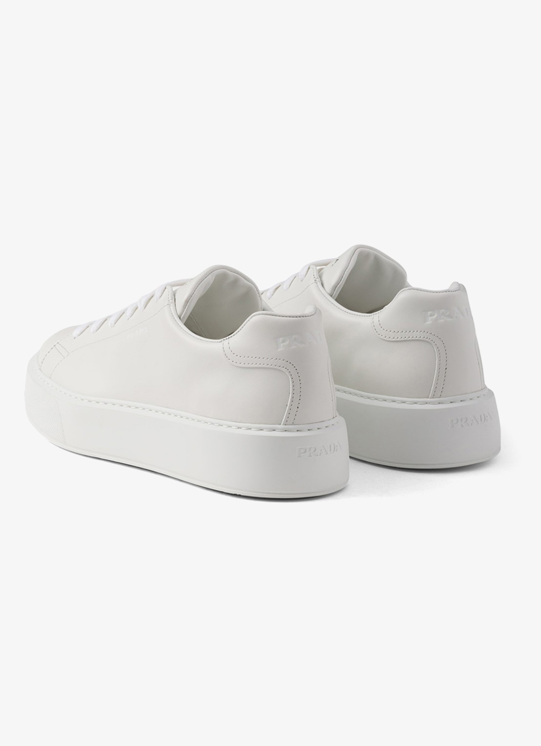Prada Sneaker van leer - achterkant 5 wit