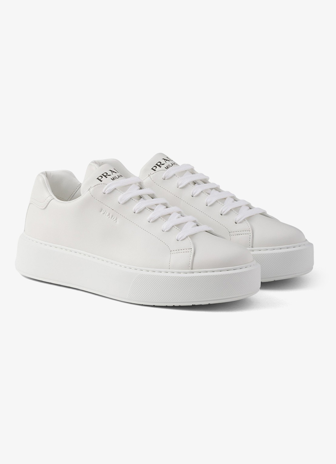 Prada Sneaker van leer - voorkant wit