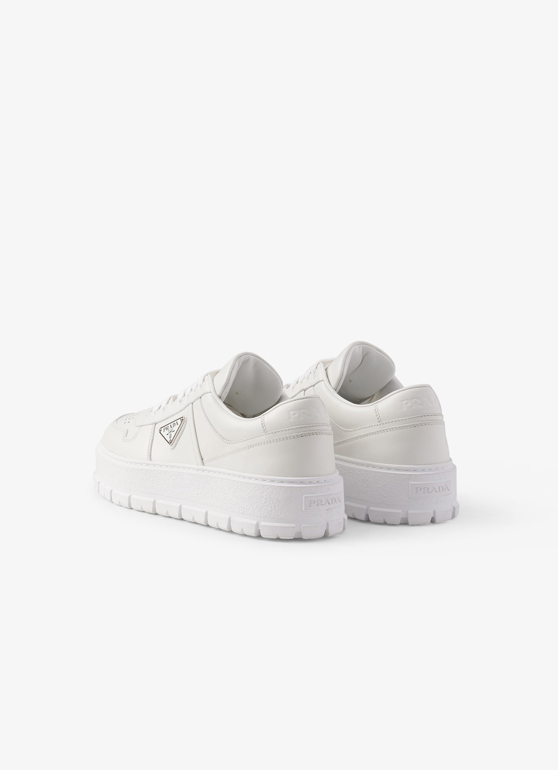 Prada Sneaker van leer - achterkant 3 wit