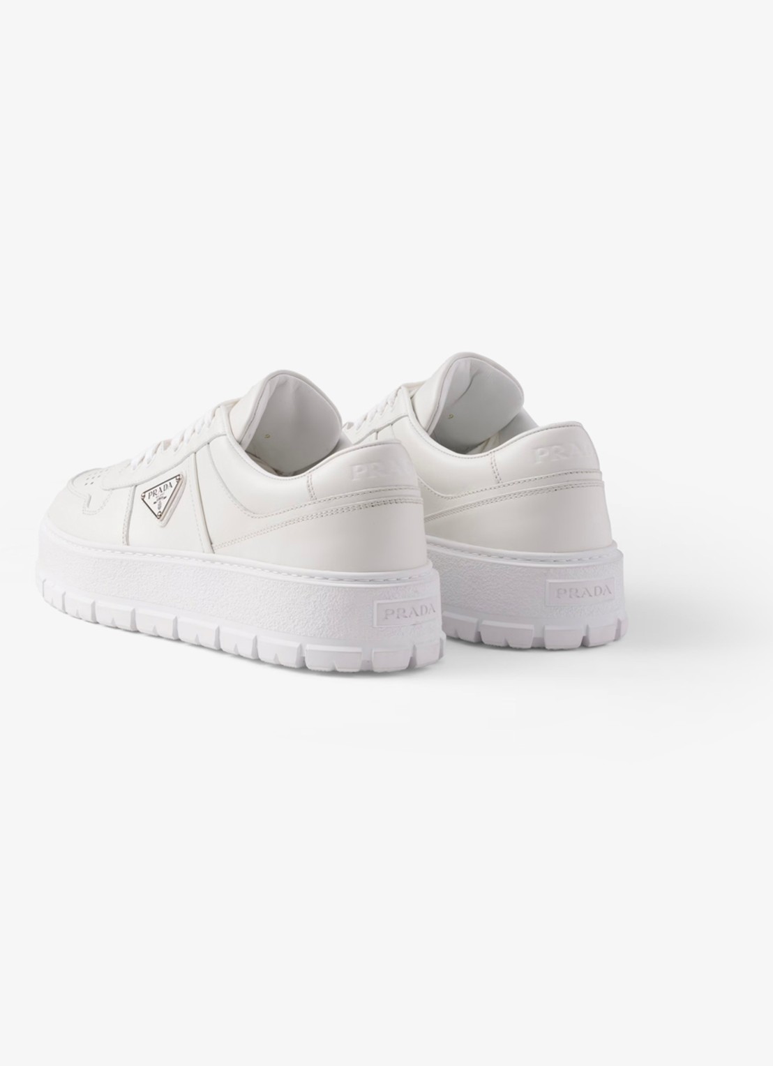 Prada Sneaker van leer - achterkant 4 wit
