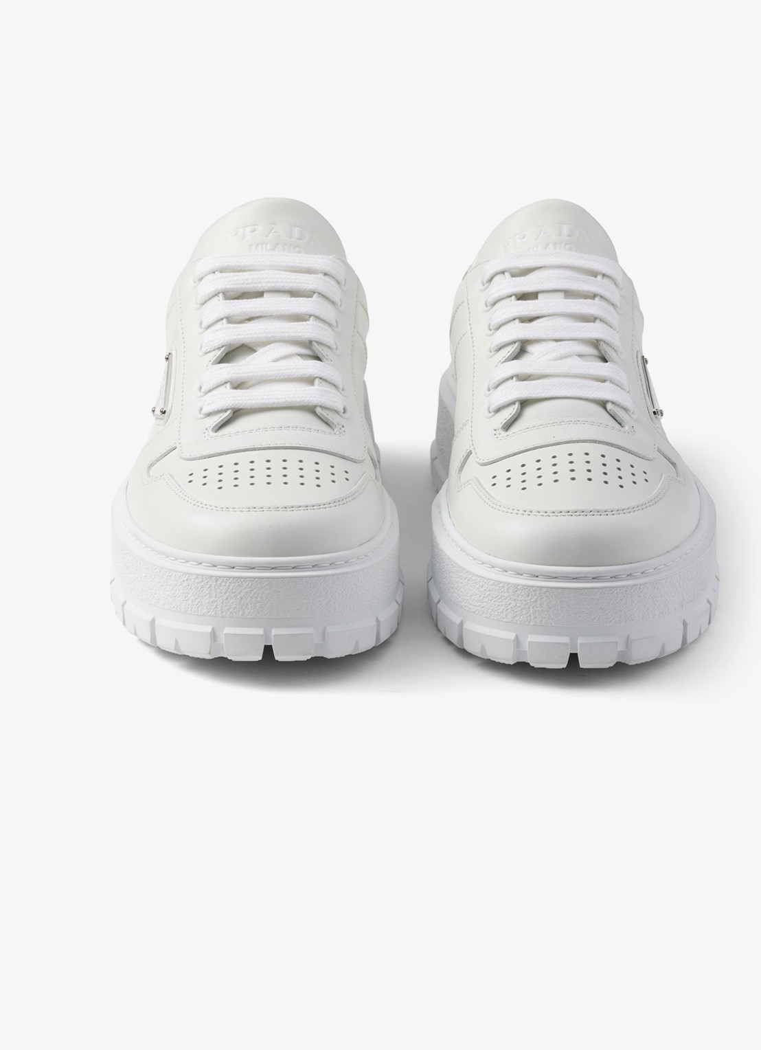 Prada Sneaker van leer - detail 5 wit