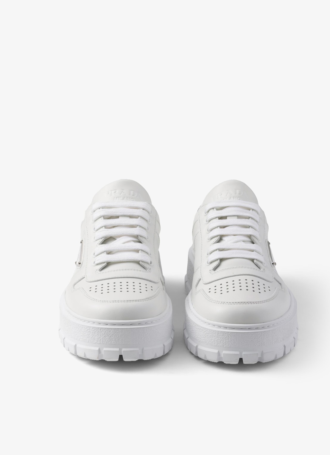 Prada Sneaker van leer - detail 2 wit