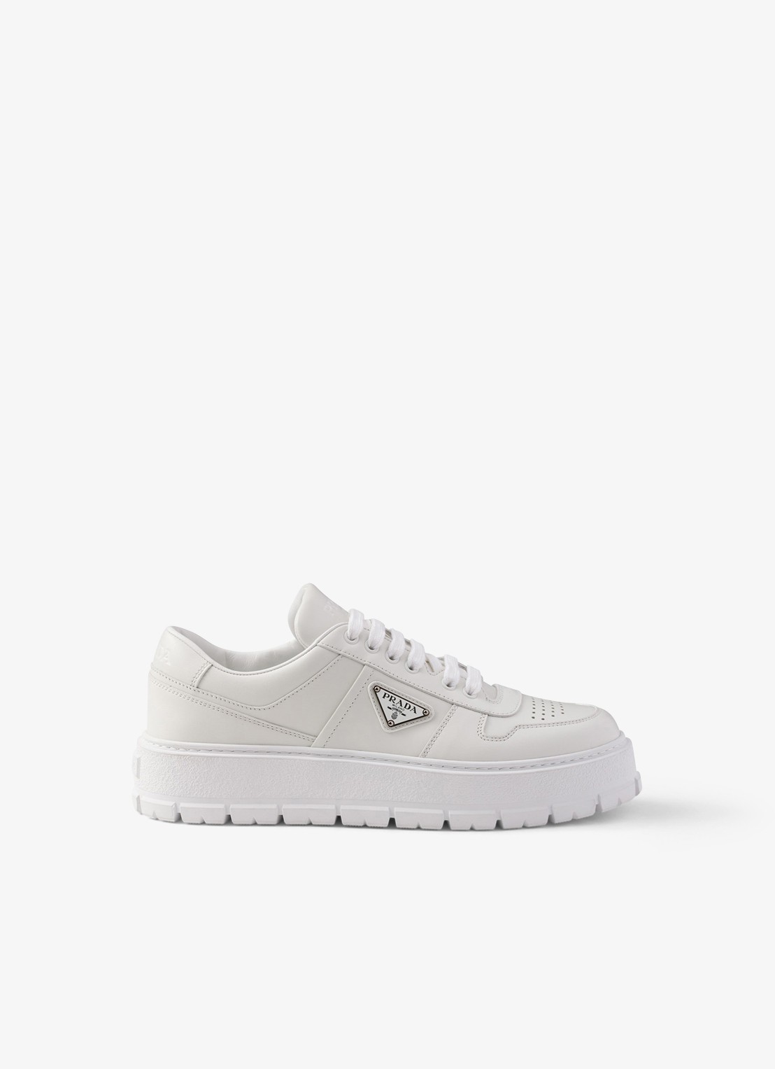 Prada Sneaker van leer - voorkant 2 wit