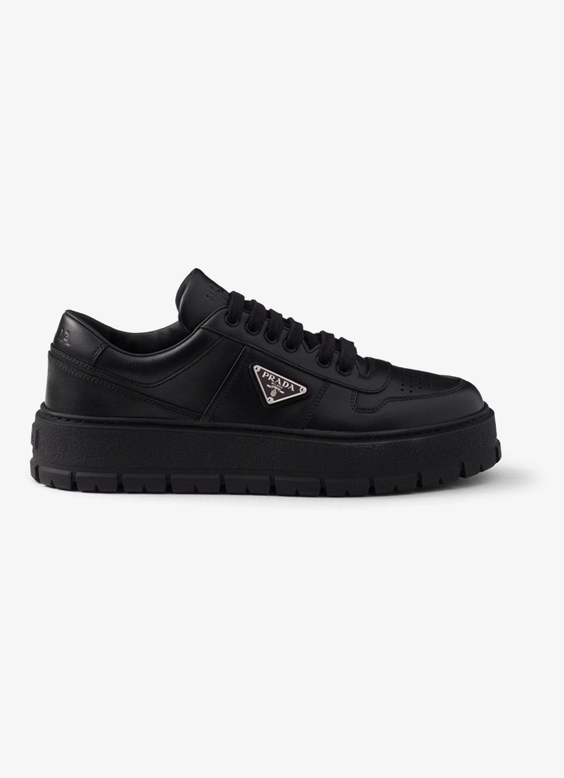 Prada Sneaker van leer - voorkant 2 zwart