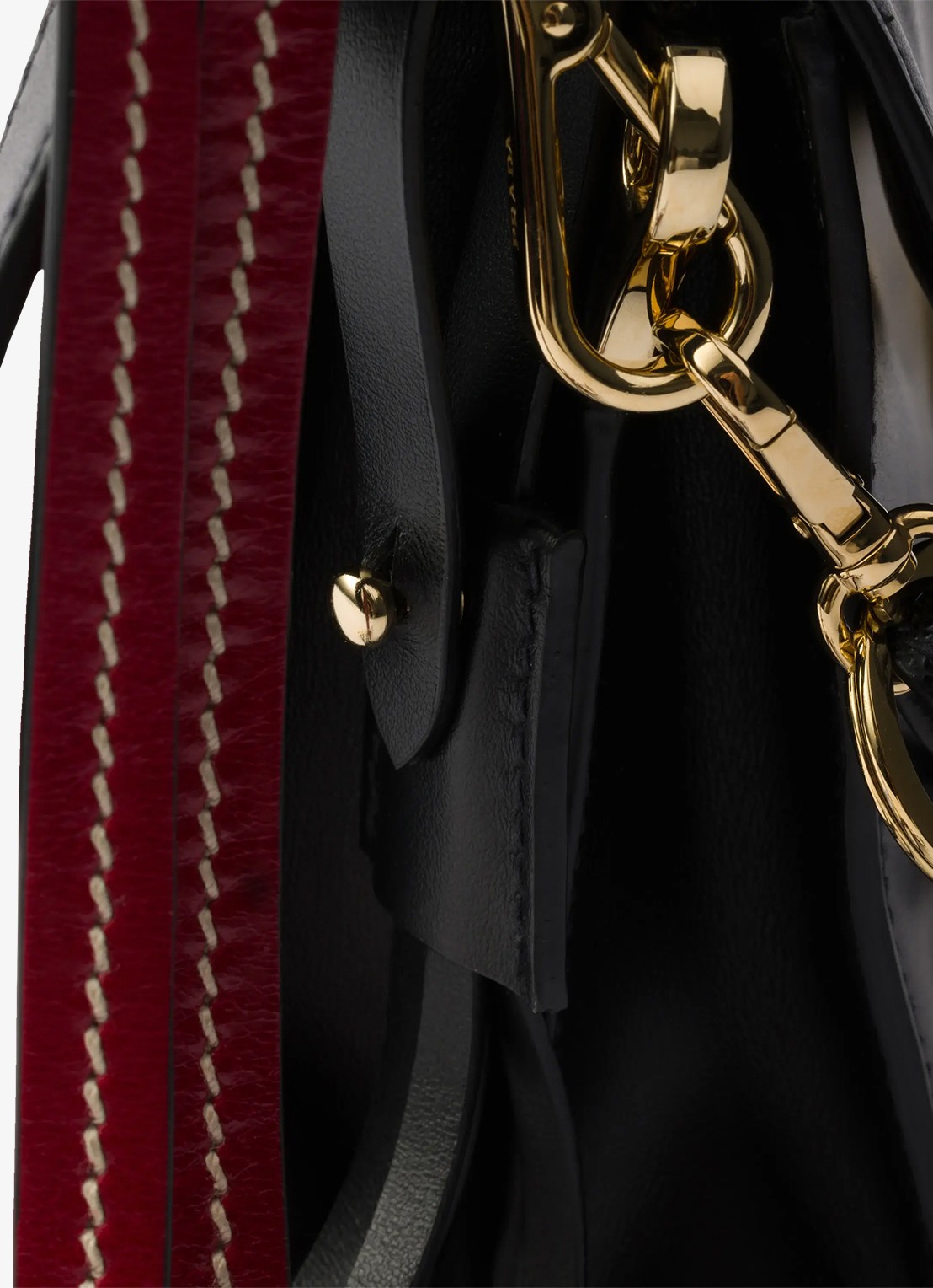 Prada Soft Sound Small schoudertas van leer - detail 4 zwart