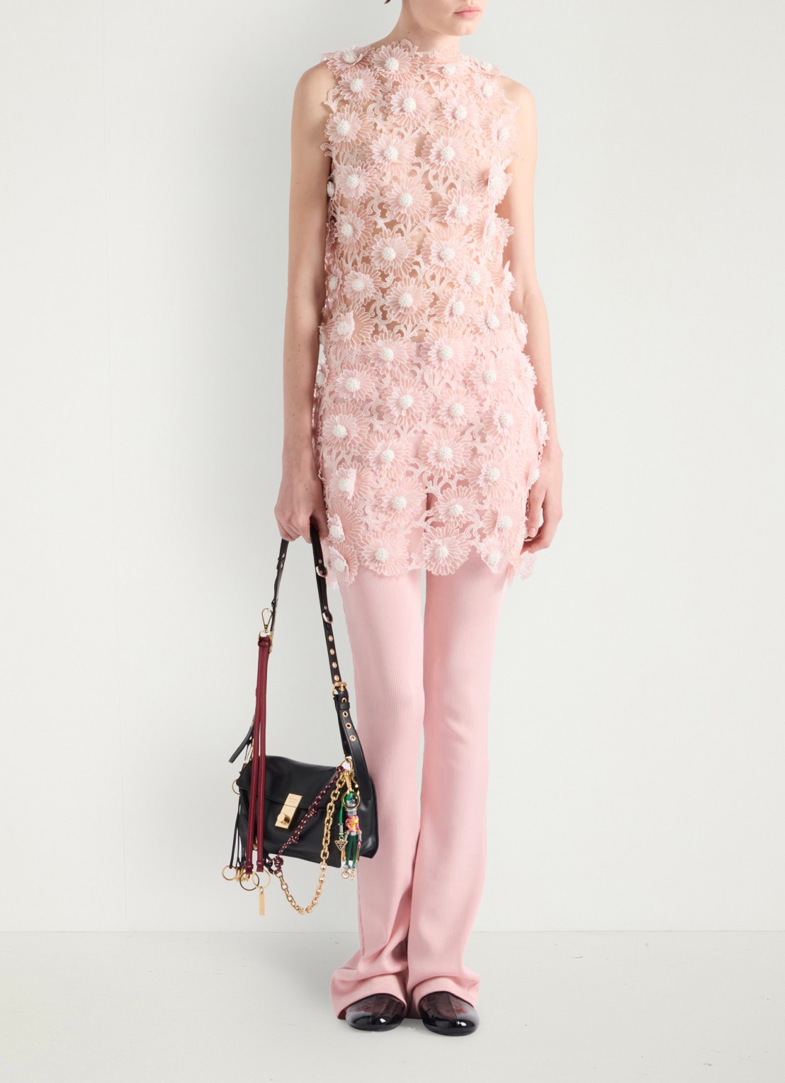 Prada Soft Sound Small schoudertas van leer - detail 6 zwart