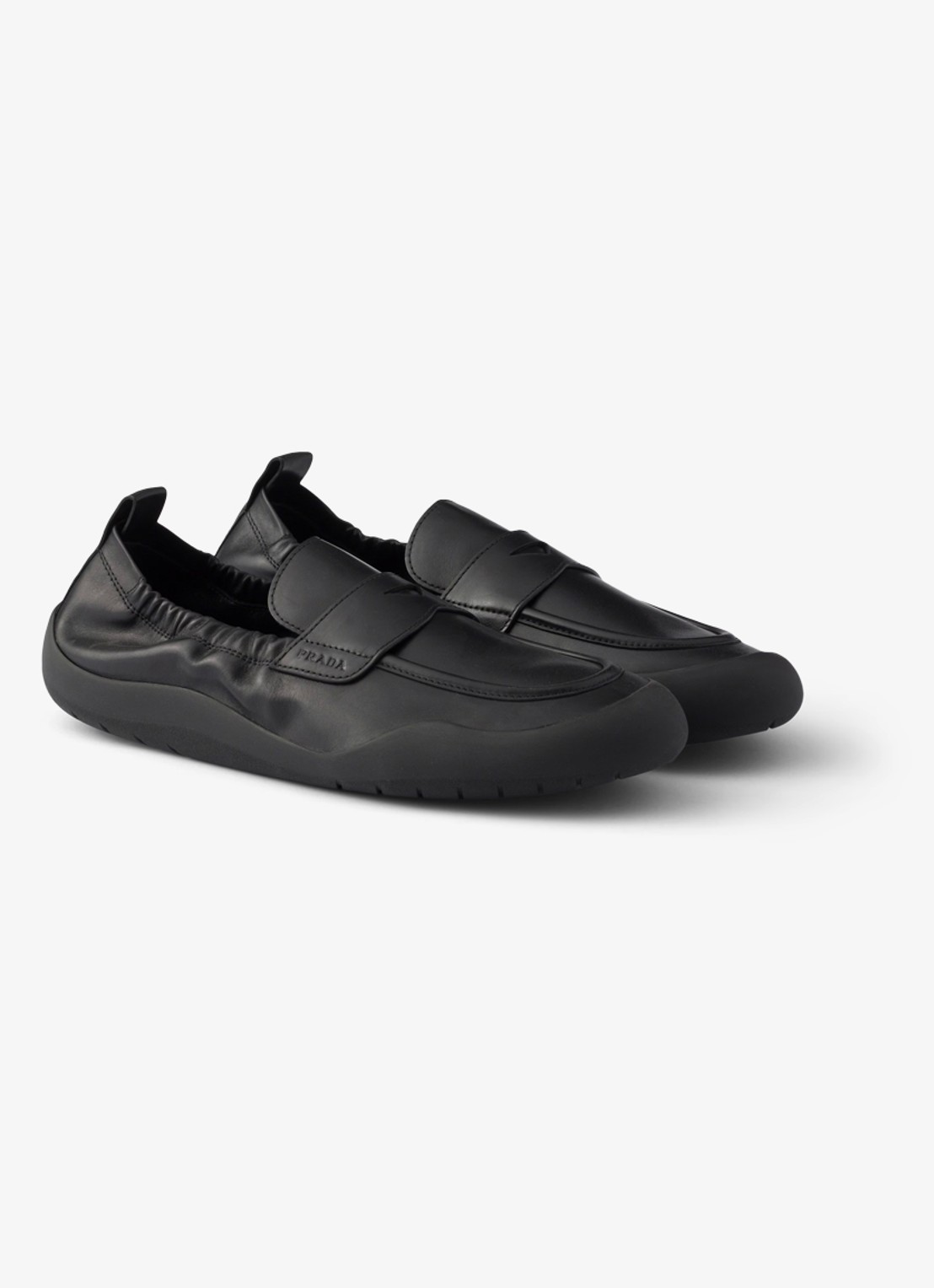 Prada Speedrock loafer van kalfsleer - detail zwart