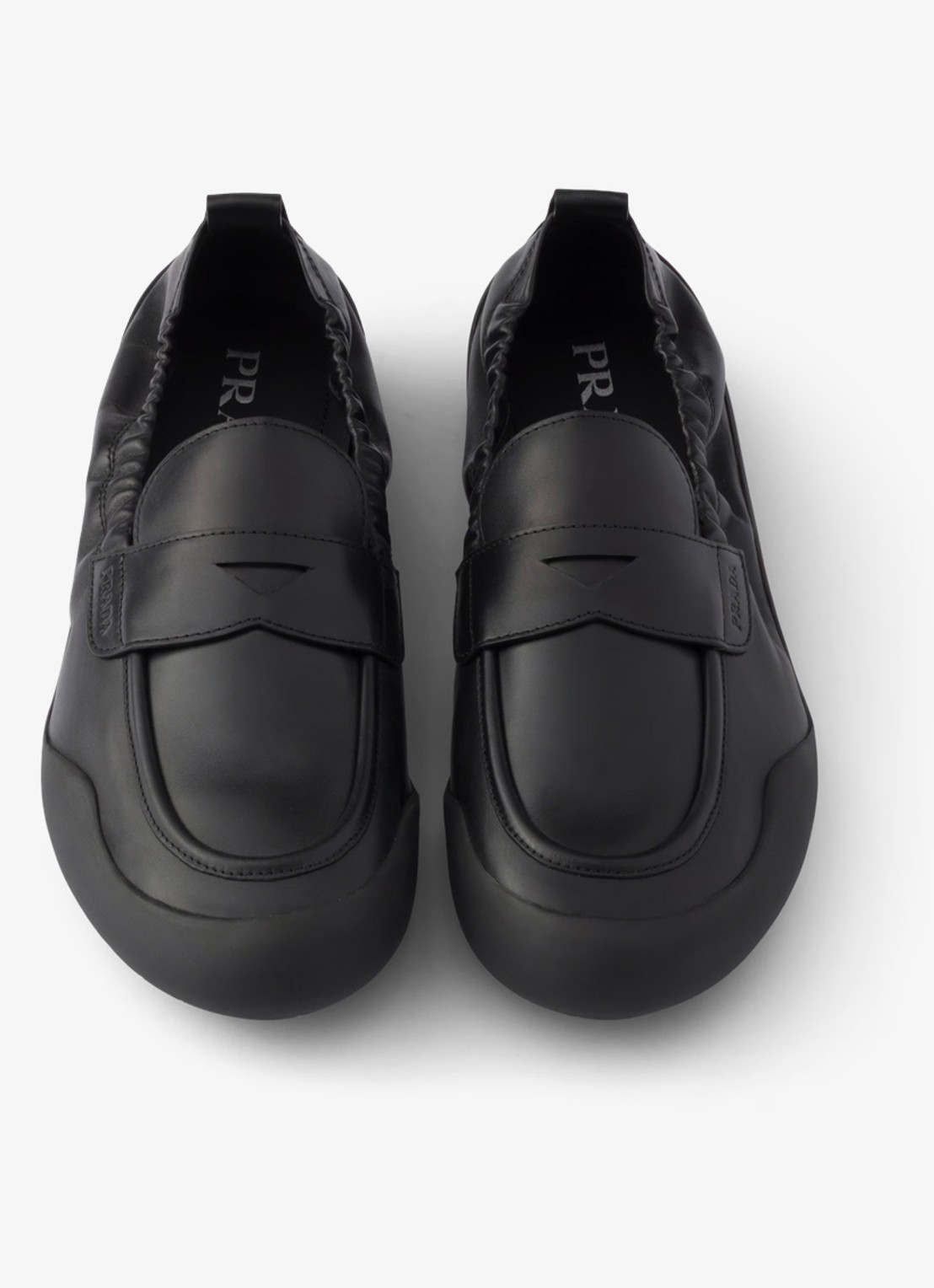 Prada Speedrock loafer van kalfsleer - detail 2 zwart