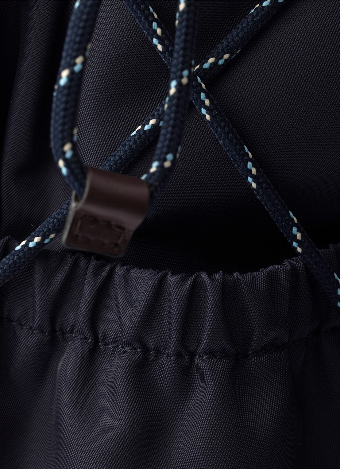 Prada Speedrock Re-Nylon rugzak met leren details - detail 3 donkerblauw