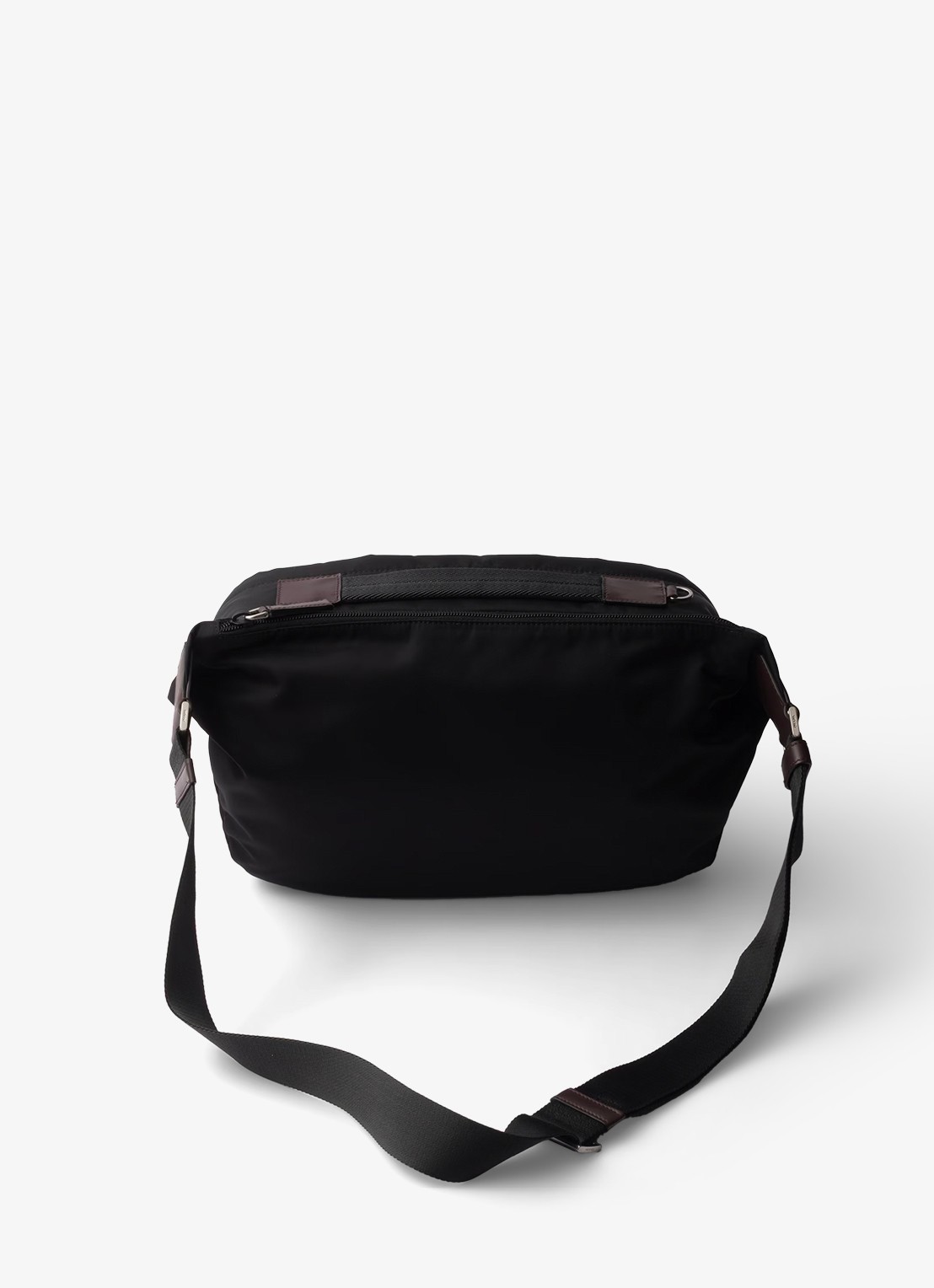 Prada Speedrock Re-Nylon schoudertas met leren details - achterkant 7 zwart