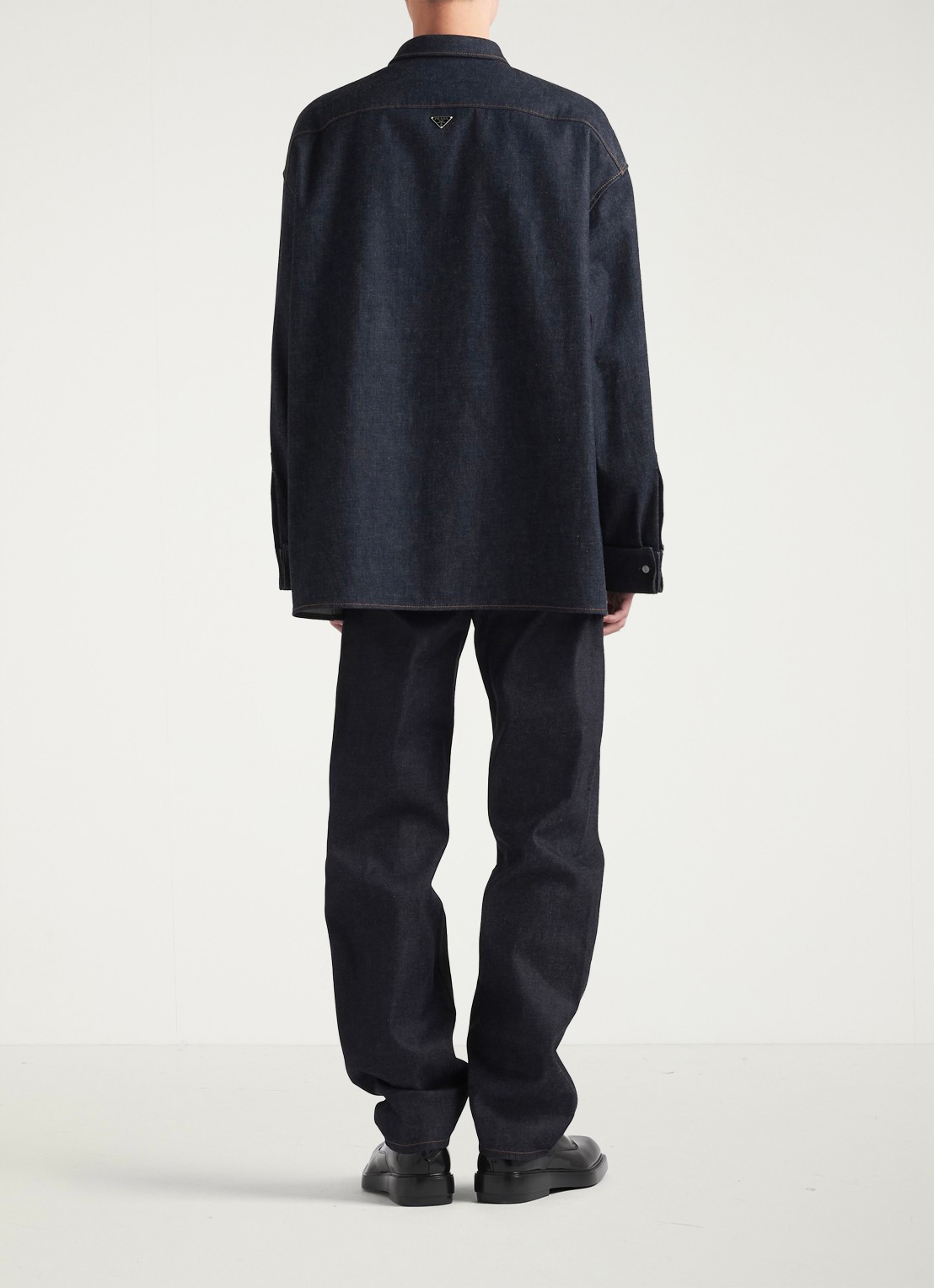 Prada Straight leg jeans met donkere wassing - achterkant indigo