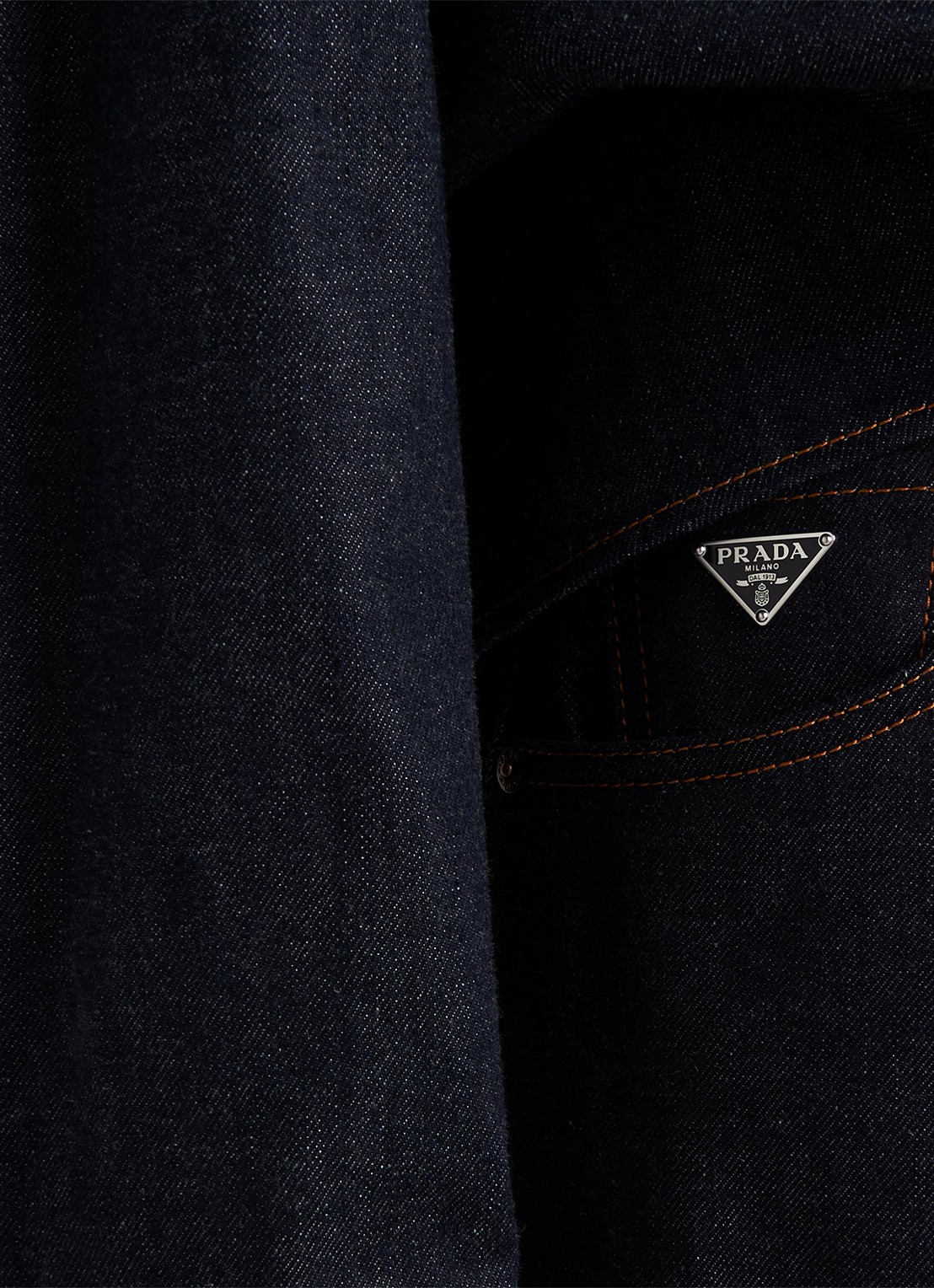 Prada Straight leg jeans met donkere wassing - detail 5 indigo